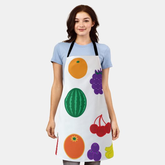 Früchte Kunst Schürze (Getragen)