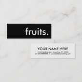 Früchte. Mini Visitenkarte (Vorne/Hinten)