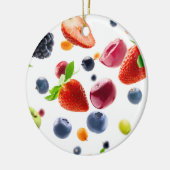 Früchte-Mix Keramik Ornament (Links)