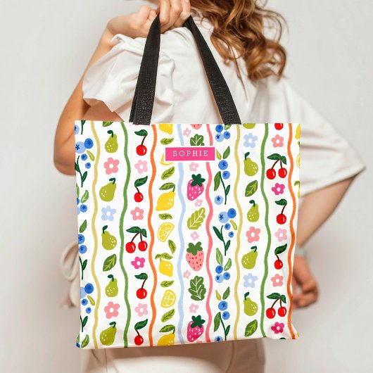 Früchte Muster Essen Sommer Elegant Stylisch Tasche