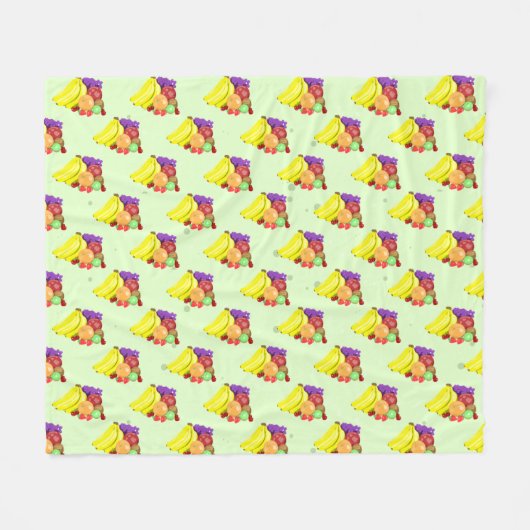 Früchte-Muster Fleecedecke (Vorderseite (Horizontal))