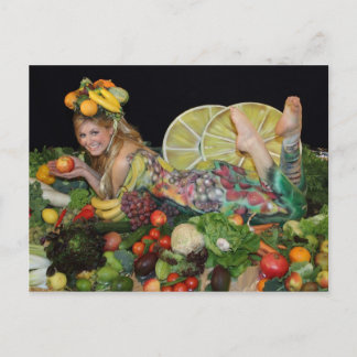 früchte obst postkarte, post card, vegetarian card postkarte