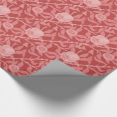 Früchte oder Granatapfel in Rot und Weichrosa Geschenkpapier (Ecke)