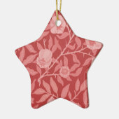 Früchte oder Granatapfel in Rot und Weichrosa Keramik Ornament (Links)