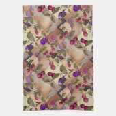Früchte, Patchwork, Beeren , Birne , Kirsche , Pfl Geschirrtuch (Vertikal)