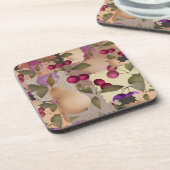 Früchte, Patchwork, Beeren , Birne , Kirsche , Pfl Getränkeuntersetzer (Linke Seite)