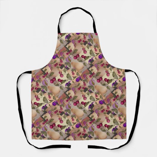 Früchte, Patchwork, Beeren, Birne, Kirsche, Pflaum Schürze (Vorderseite)