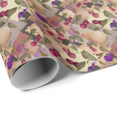 Früchte, Patchwork Geschenkpapier (Rolleneckpunkt)
