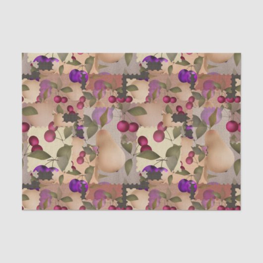 Früchte, Patchwork Seidenpapier (Vorderseite)