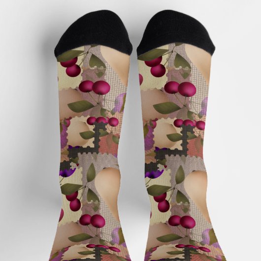 Früchte, Patchwork Socken (Oben)