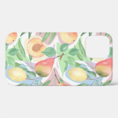 Früchte, Pfirsiche, Birnen, Zitronen, Aquarell Case-Mate iPhone Hülle (Rückseite (Horizontal))