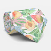 Früchte, Pfirsiche, Birnen, Zitronen, Aquarell Krawatte (Gerollt)