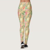 Früchte, Pfirsiche, Birnen, Zitronen, Aquarell Leggings (Rückseite)