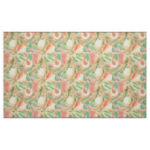 Früchte, Pfirsiche, Birnen, Zitronen, Aquarell Stoff (Fat Quarter (45,7 x 55,9 cm))