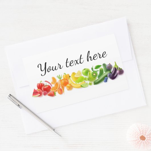 Früchte Regenbogen Rechteckiger Aufkleber (Umschlag)