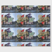 FRÜCHTE/ROTE WEISSE GRABEN UND FARBEN DER SAISON GESCHENKPAPIER (Flach)