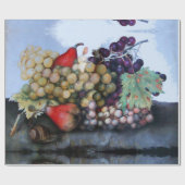 FRÜCHTE/ROTE WEISSE GRABEN UND FARBEN DER SAISON GESCHENKPAPIER (Flach)