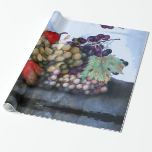 FRÜCHTE/ROTE WEISSE GRABEN UND FARBEN DER SAISON GESCHENKPAPIER