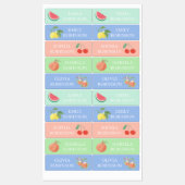 Früchte Schulvorschulzeit Tagespflege Wasserdichte Etiketten (Blatt)