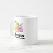 Früchte sind auch Menschen Kaffeetasse (Vorderseite Links)