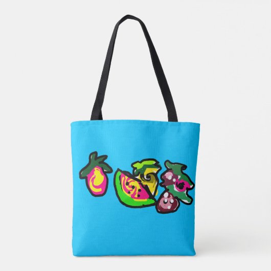 Früchte sind Kunst Spaß  Tasche (Rückseite)