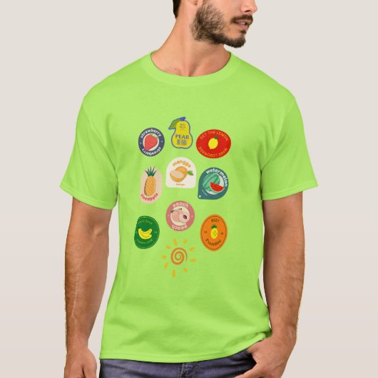 Früchte Stempel im Überfluss gesund T-Shirt (Vorderseite)