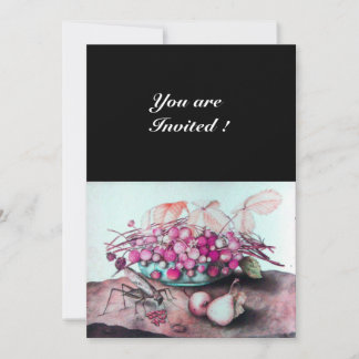 FRÜCHTE/STRAWBERRIEN UND ERBEN DER SAISON EINLADUNG