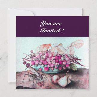 FRÜCHTE/STRAWBERRIEN UND ERBEN DER SAISON EINLADUNG