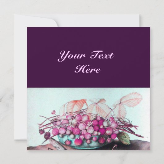 FRÜCHTE/STRAWBERRIEN UND ERBEN DER SAISON EINLADUNG (Rückseite)