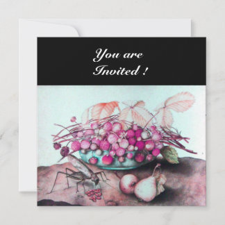 FRÜCHTE/STRAWBERRIEN UND ERBEN DER SAISON EINLADUNG