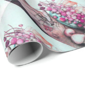 FRÜCHTE/STRAWBERRIEN UND ERBEN DER SAISON GESCHENKPAPIER (Rolleneckpunkt)