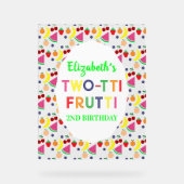 Früchte Two-tti Frutti 2. Geburtstag Acrylschild (Vorderseite)