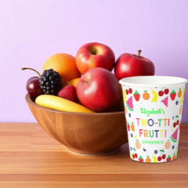 Früchte Two-tti Frutti 2. Geburtstag Pappbecher