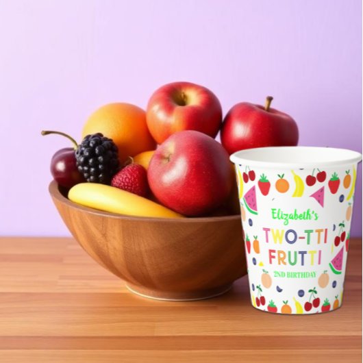 Früchte Two-tti Frutti 2. Geburtstag Pappbecher