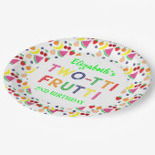 Früchte Two-tti Frutti 2. Geburtstag Pappteller (Schrägansicht)