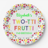 Früchte Two-tti Frutti 2. Geburtstag Pappteller (Vorderseite)
