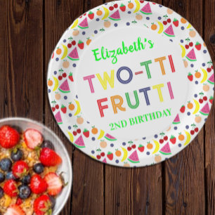 Früchte Two-tti Frutti 2. Geburtstag Pappteller