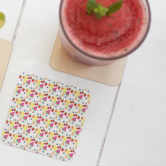 Früchte Two-tti Frutti 2. Geburtstag Rechteckiger Pappuntersetzer