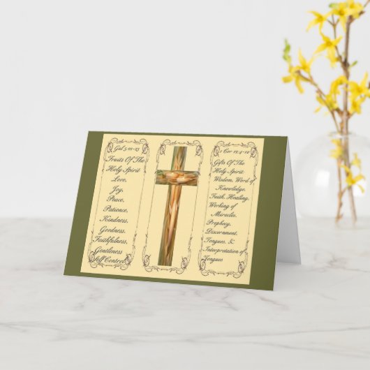 Früchte u. Geschenke der Heiliger Geist Karte (Gelbe Blume)