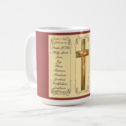 Früchte u. Geschenke der Heiliger Geist Tasse (Vorderseite Links)