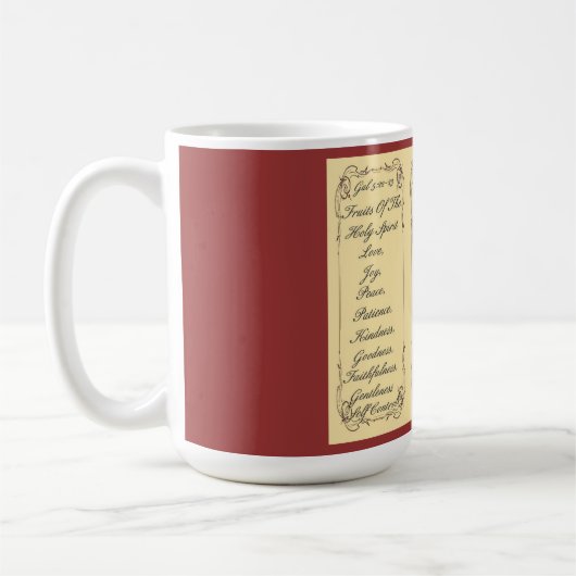 Früchte u. Geschenke der Heiliger Geist Tasse (Links)