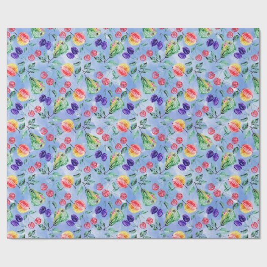 Früchte und Beeren. Geschenkpapier (Flach)