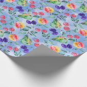 Früchte und Beeren. Geschenkpapier (Ecke)
