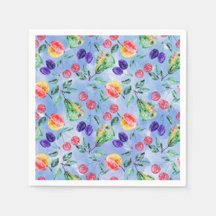 Früchte und Beeren. Serviette