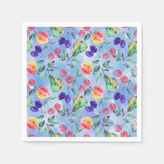 Früchte und Beeren. Serviette (Vorderseite)