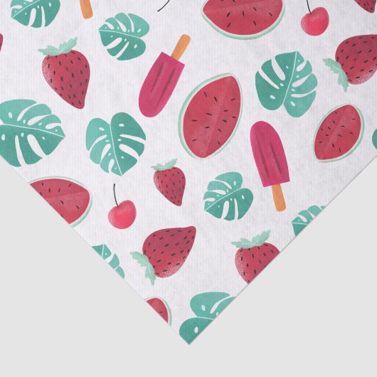 Früchte und Blätter im Sommer Seidenpapier (Ausschnitt)