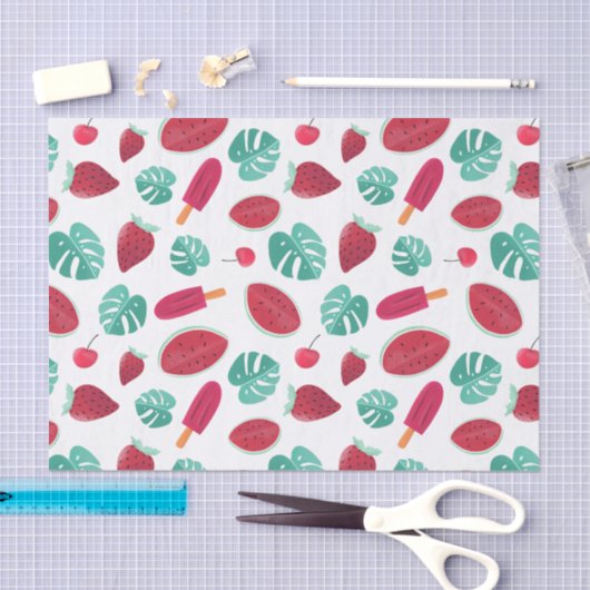 Früchte und Blätter im Sommer Seidenpapier (Handwerk)