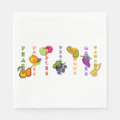 Früchte und Blaubeeren Serviette (Vorderseite)