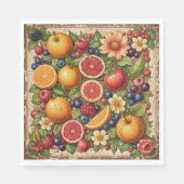 Früchte und Blume Serviette (Vorderseite)