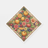 Früchte und Blume Serviette (Ecke)